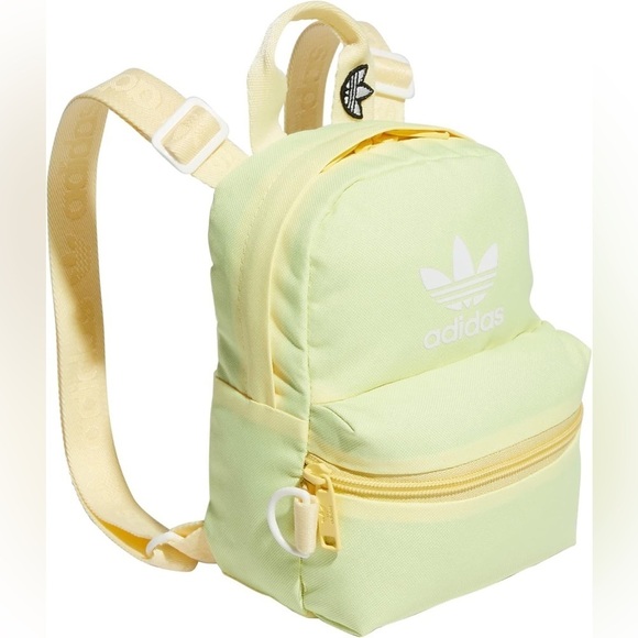 NWOT Adidas Original Trefoil 2.0 Mini Small Travel Backpack RARE Almost Yellow - Picture 1 of 10